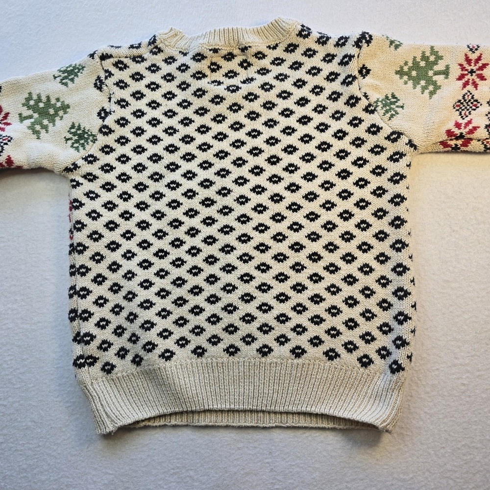 Stitch & Stone 4T Christmas Sweater Red Truck Farmhouse Cottagecore Fair Isle - Picture 5 of 6